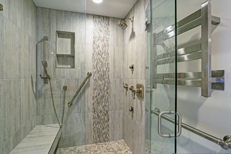 Open Shower with Multiple Showerheads